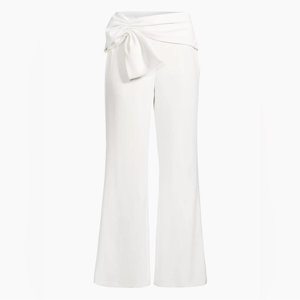 Sachin & Babi Ivory Whitley Flare Leg With Waist Large Bow Detail Pants -Reemoly - Picture 9 of 16